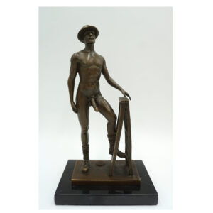 FIGURA Z BRĄZU AKT MĘSKI NAGI MĘŻCZYZNA