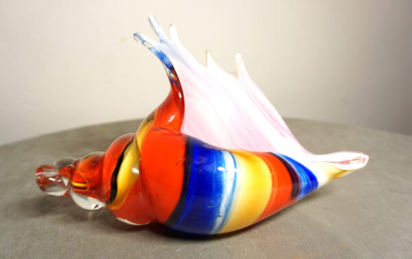 SZKŁO MURANO, DUŻA KOLOROWA MUSZLA