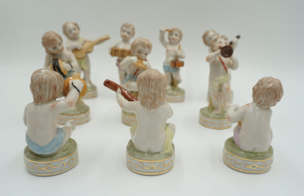 PRZEPIĘKNY PORCELANOWY ZESTAW 10 GRAJKÓW