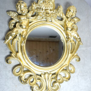 ZŁOTE WISZĄCE LUSTRO ANIOŁY