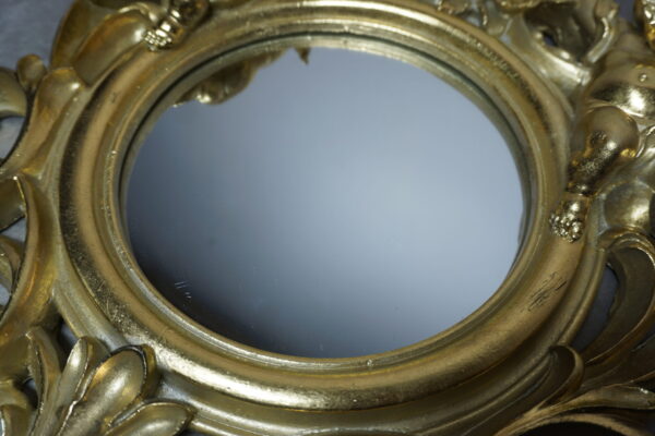 ZŁOTE WISZĄCE LUSTRO ANIOŁY