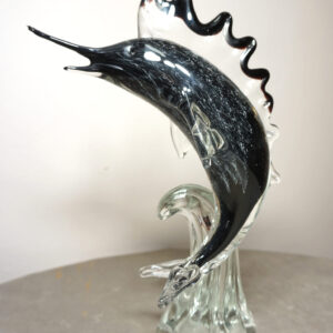 SZKŁO MURANO, FIGURKA RYBA MIECZNIK