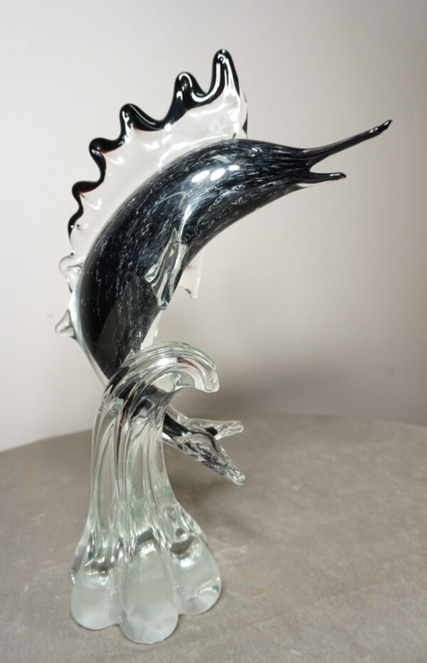 SZKŁO MURANO, FIGURKA RYBA MIECZNIK