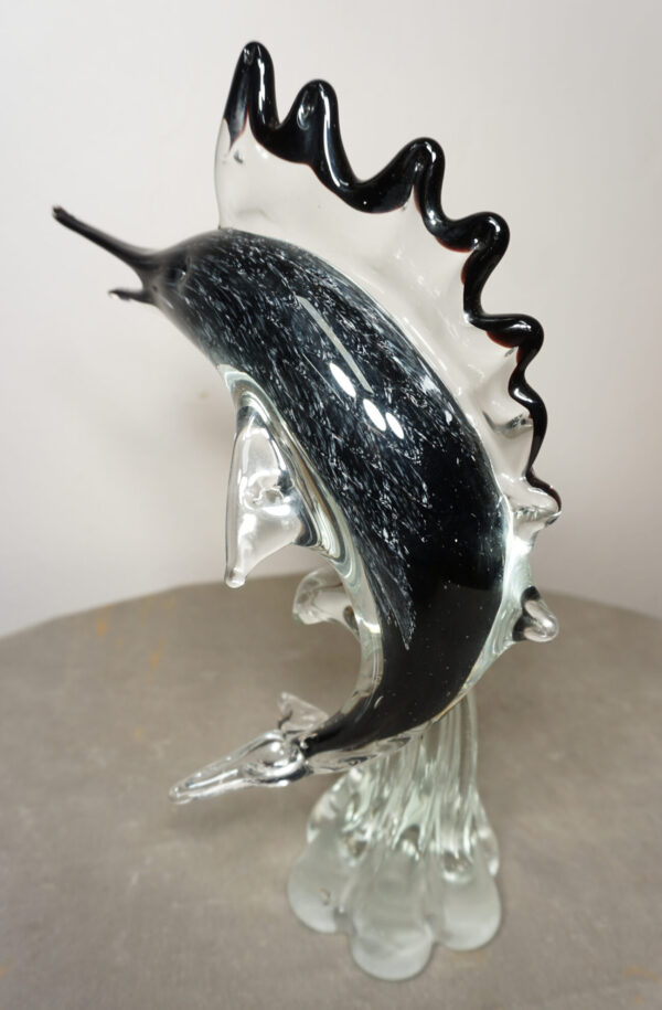 SZKŁO MURANO, FIGURKA RYBA MIECZNIK