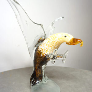 SZKŁO MURANO, FIGURKA ORŁA W LOCIE