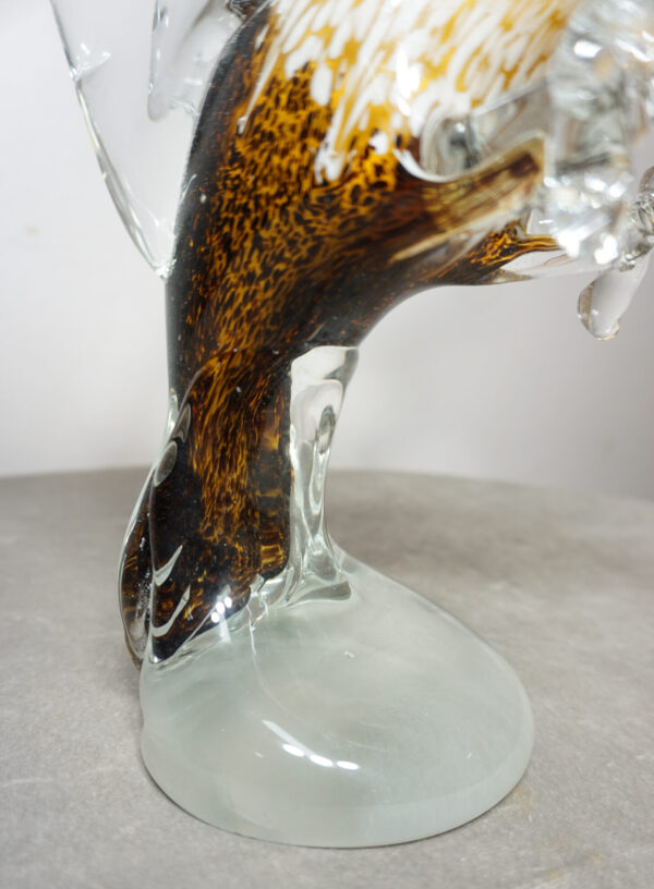 SZKŁO MURANO, FIGURKA ORŁA W LOCIE