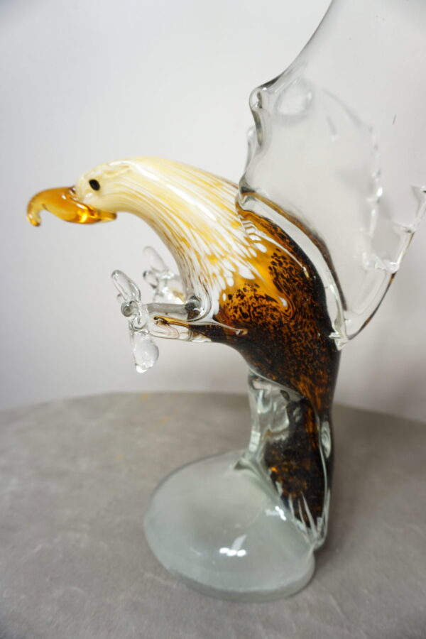 SZKŁO MURANO, FIGURKA ORŁA W LOCIE