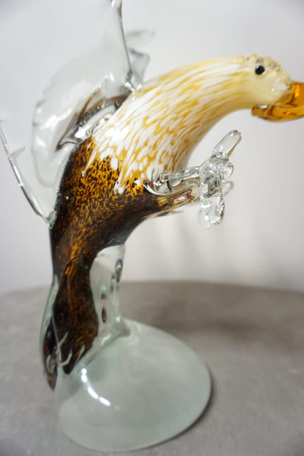 SZKŁO MURANO, FIGURKA ORŁA W LOCIE