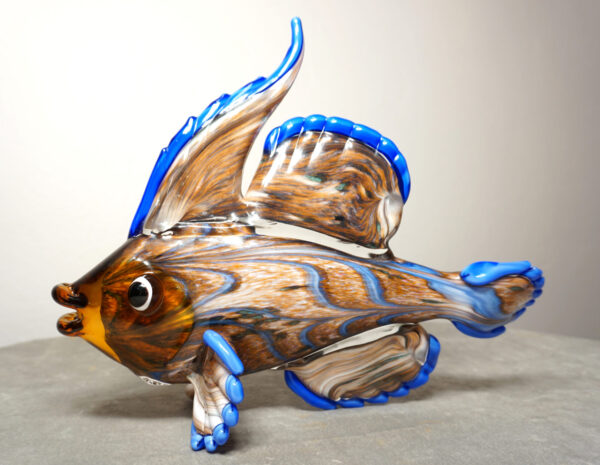 SZKŁO MURANO, FIGURKA DUŻA RYBA MANDARYŃSKA