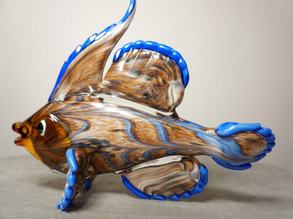 SZKŁO MURANO, FIGURKA DUŻA RYBA MANDARYŃSKA