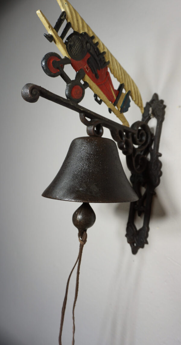 PIĘKNY ŻELIWNY DZWON DZWONEK SAMOLOT