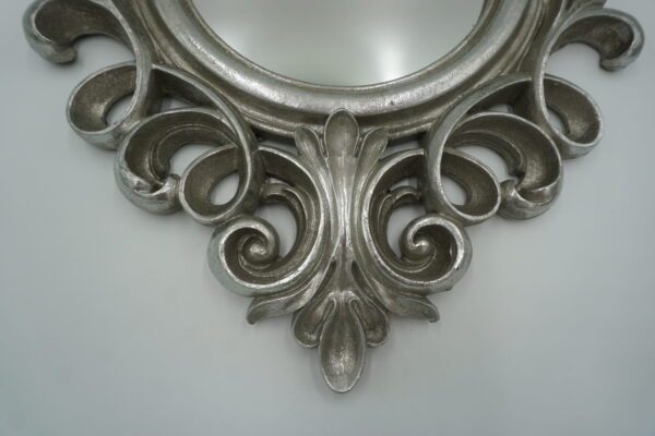 SREBRNE WISZĄCE LUSTRO ANIOŁY