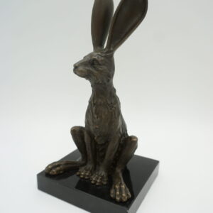 FIGURA Z BRĄZU ZAJĄC ZAJĄCZEK