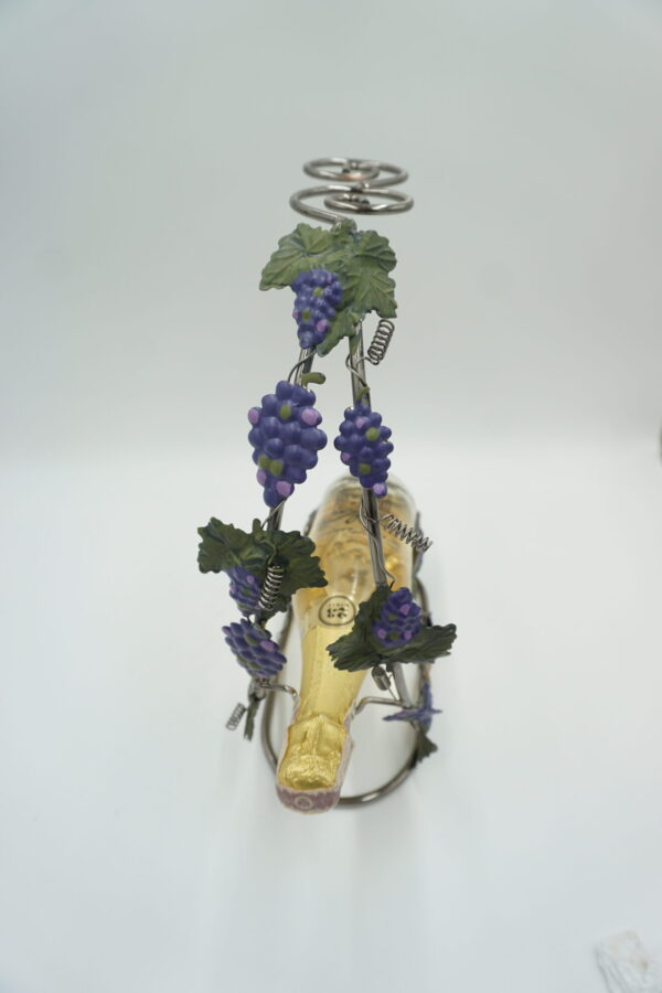 METALOWY STOJAK NA BUTELKĘ WINOGRON