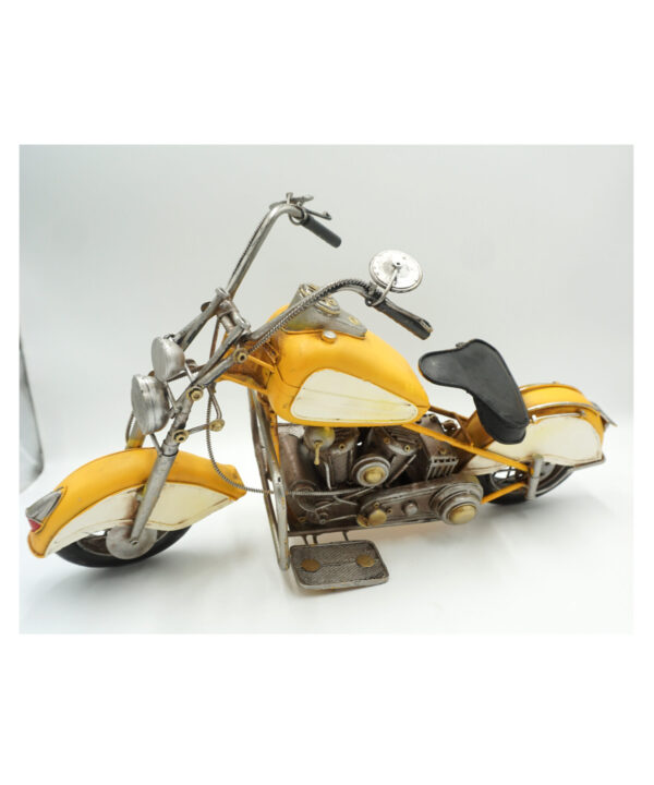METALOWY MODEL MOTOCYKL MOTOR ŻÓŁTY KOLEKCJONERSKI PREZENT