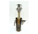 METALOWE ETUI STUDENT W MUNDURZE NA BUTELKĘ WHISKY WÓDKA WINO PREZENT