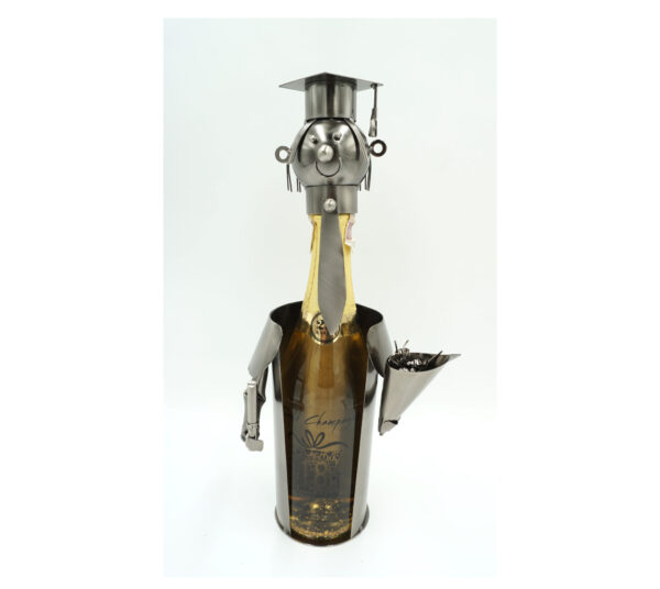 METALOWE ETUI STUDENT W MUNDURZE NA BUTELKĘ WHISKY WÓDKA WINO PREZENT