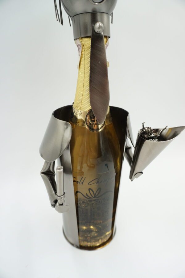 METALOWE ETUI STUDENT W MUNDURZE NA BUTELKĘ WHISKY WÓDKA WINO PREZENT