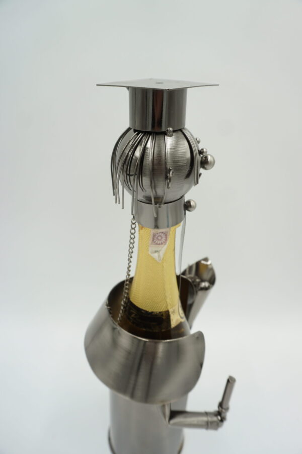 METALOWE ETUI STUDENT W MUNDURZE NA BUTELKĘ WHISKY WÓDKA WINO PREZENT