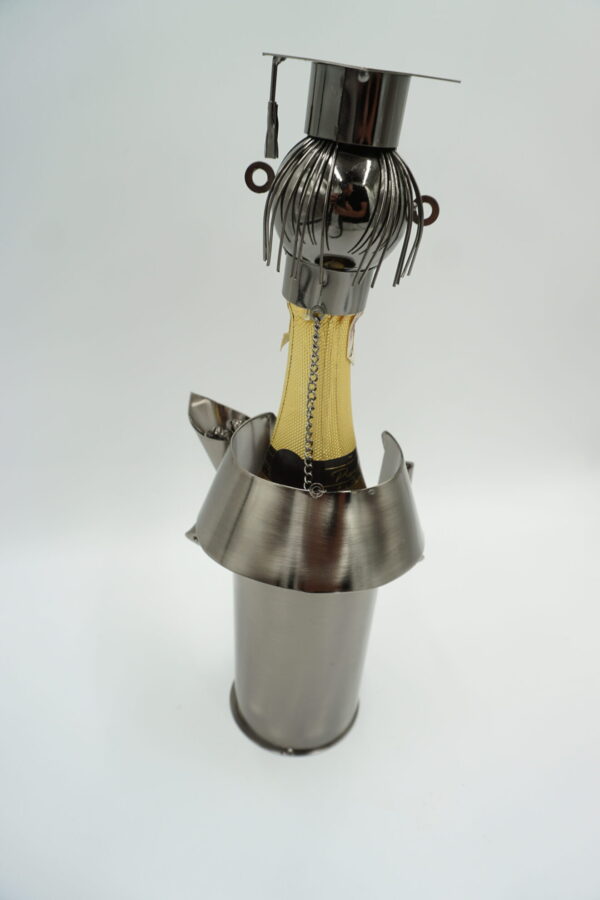 METALOWE ETUI STUDENT W MUNDURZE NA BUTELKĘ WHISKY WÓDKA WINO PREZENT