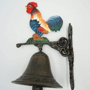 PIĘKNY ŻELIWNY DZWON DZWONECZEK KOGUT