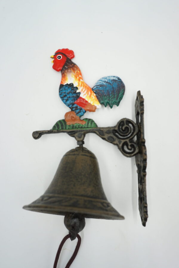 PIĘKNY ŻELIWNY DZWON DZWONECZEK KOGUT