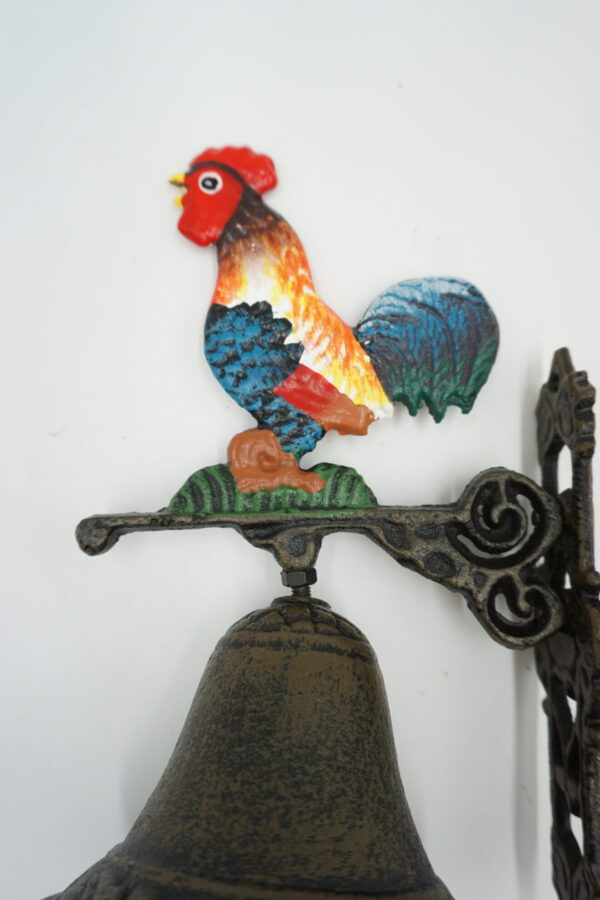 PIĘKNY ŻELIWNY DZWON DZWONECZEK KOGUT
