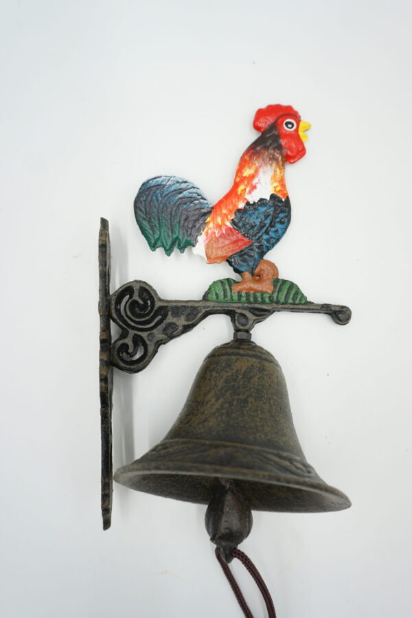 PIĘKNY ŻELIWNY DZWON DZWONECZEK KOGUT