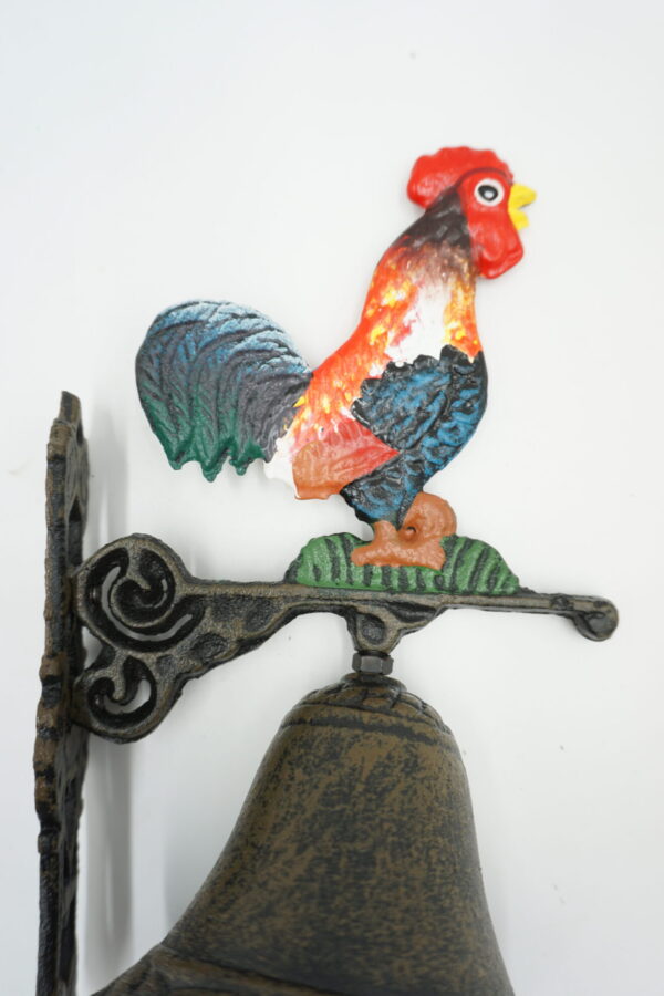 PIĘKNY ŻELIWNY DZWON DZWONECZEK KOGUT