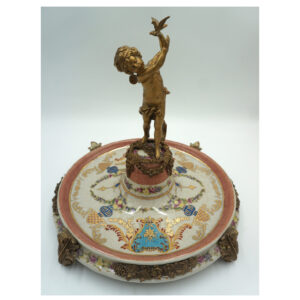 PORCELANA+BRĄZ PATERA ANIOŁEK DUŻA