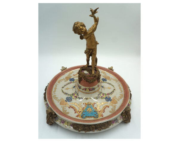 PORCELANA+BRĄZ PATERA ANIOŁEK DUŻA