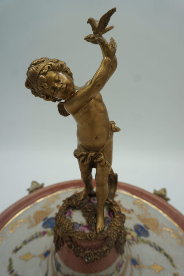 PORCELANA+BRĄZ PATERA ANIOŁEK DUŻA
