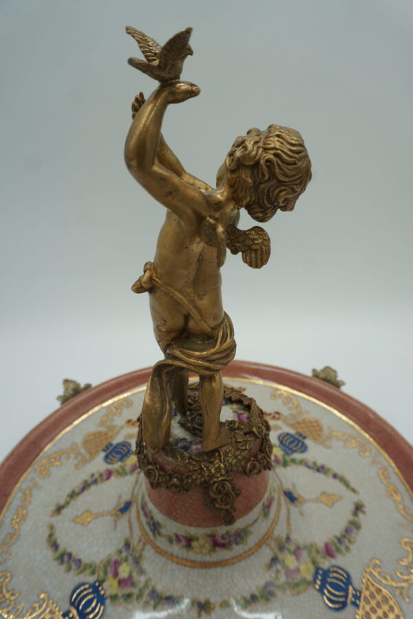 PORCELANA+BRĄZ PATERA ANIOŁEK DUŻA