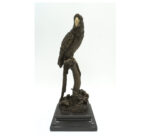 FIGURA Z BRĄZU DUŻA PIĘKNA PAPUGA JAK ŻYWA !