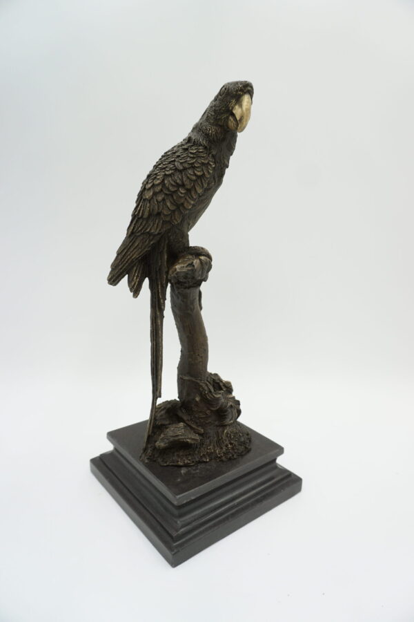 FIGURA Z BRĄZU DUŻA PIĘKNA PAPUGA JAK ŻYWA !