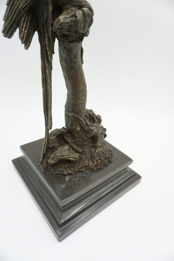 FIGURA Z BRĄZU DUŻA PIĘKNA PAPUGA JAK ŻYWA !