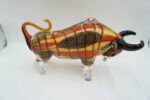 SZKŁO MURANO, FIGURA BYK KOLOROWY