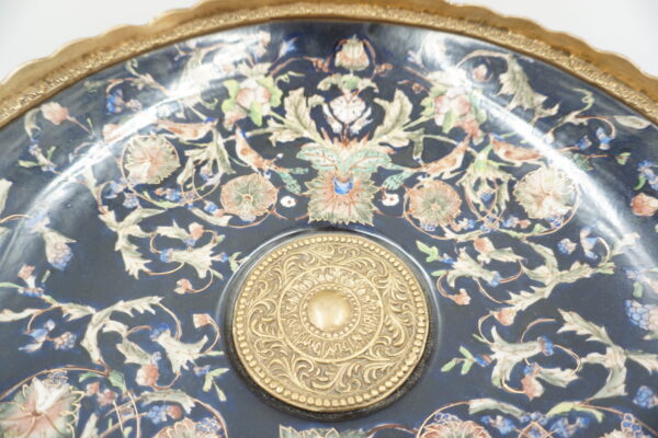 PIĘKNA PATERA PORCELANA+BRĄZ ANIOŁKI DUŻA