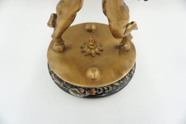 PIĘKNA PATERA PORCELANA+BRĄZ ANIOŁKI DUŻA