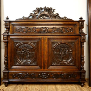 STARE BRETOŃSKIE ŁOŻE RĘCZNIE RZEŹBIONE ORYGINAŁ