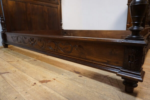 STARE BRETOŃSKIE ŁOŻE RĘCZNIE RZEŹBIONE ORYGINAŁ