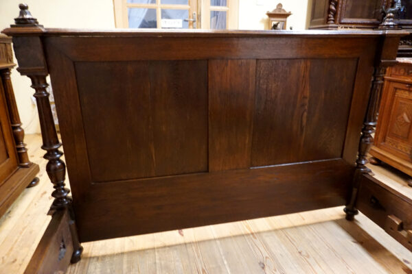 STARE BRETOŃSKIE ŁOŻE RĘCZNIE RZEŹBIONE ORYGINAŁ