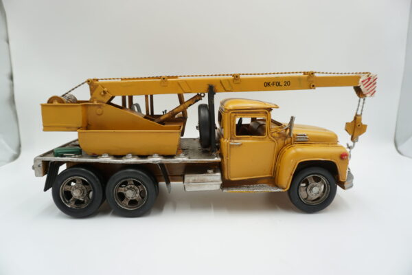 METALOWY MODEL ŻÓŁTY DŹWIG KOLEKCJONERSKI PREZENT