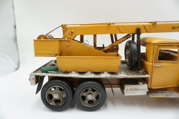 METALOWY MODEL ŻÓŁTY DŹWIG KOLEKCJONERSKI PREZENT