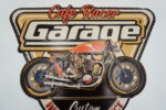 BLASZANY SZYLD CAFE RACER GARAGE - TABLICZKA 40X40 cm