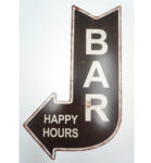 BLASZANY SZYLD BAR HAPPY HOURS - TABLICZKA 39,5X25 cm
