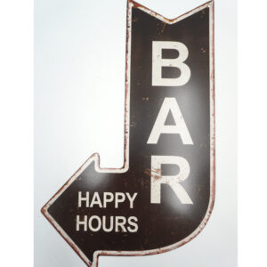 BLASZANY SZYLD BAR HAPPY HOURS - TABLICZKA 39,5X25 cm