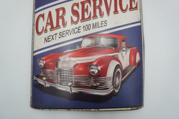 BLASZANY SZYLD CAR SERVICE - TABLICZKA 39X25 cm