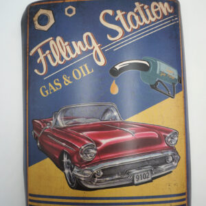 BLASZANY SZYLD FILLING STATION - TABLICZKA 39X25 cm