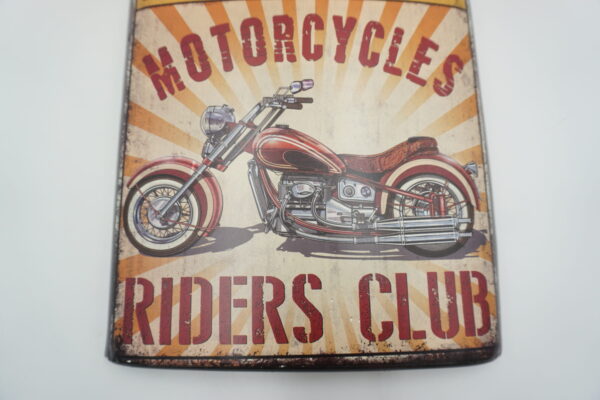 BLASZANY SZYLD MOTORCYCLES RIDERS CLUB - TABLICZKA 39,5X25,5 cm